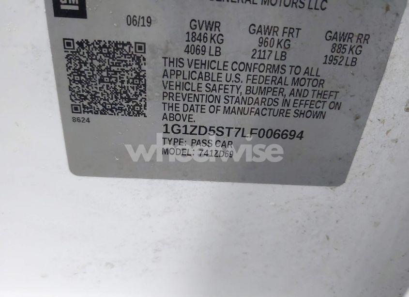 Photo 9 of 2020 Chevrolet Malibu FWD LT (VIN 1G1ZD5ST7LF006694)