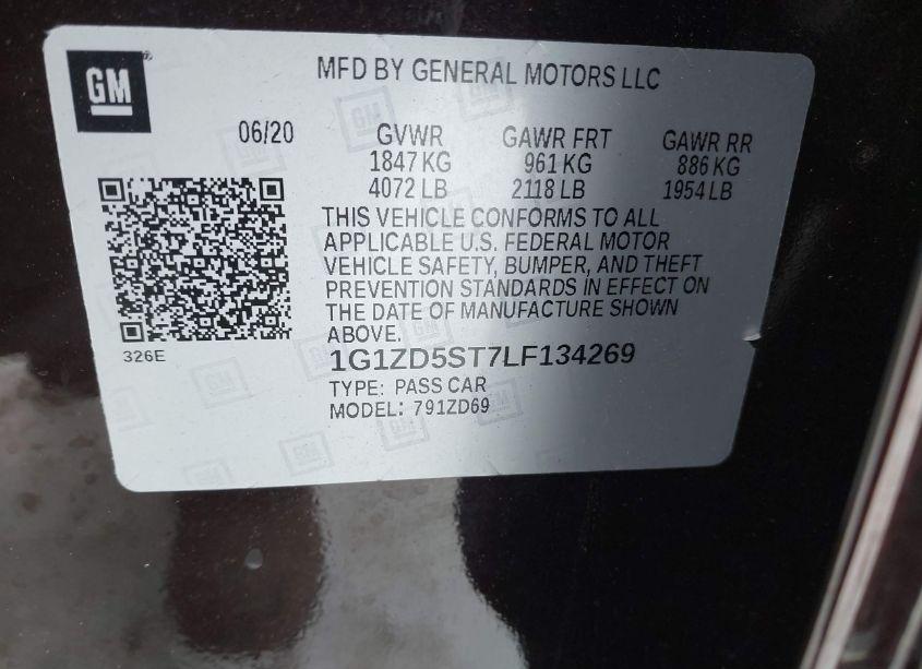 Photo 9 of 2020 Chevrolet Malibu FWD LT (VIN 1G1ZD5ST7LF134269)