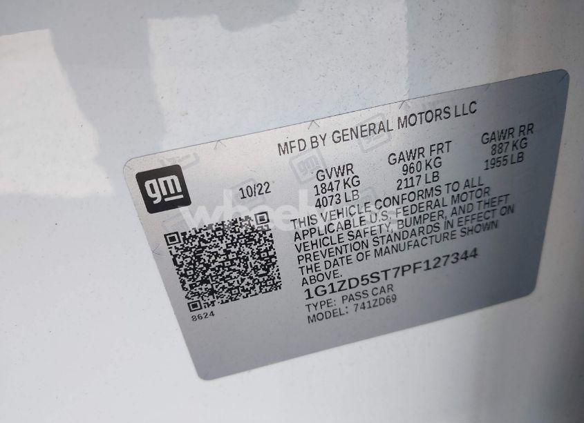 Photo 9 of 2023 Chevrolet Malibu FWD 1LT (VIN 1G1ZD5ST7PF127344)