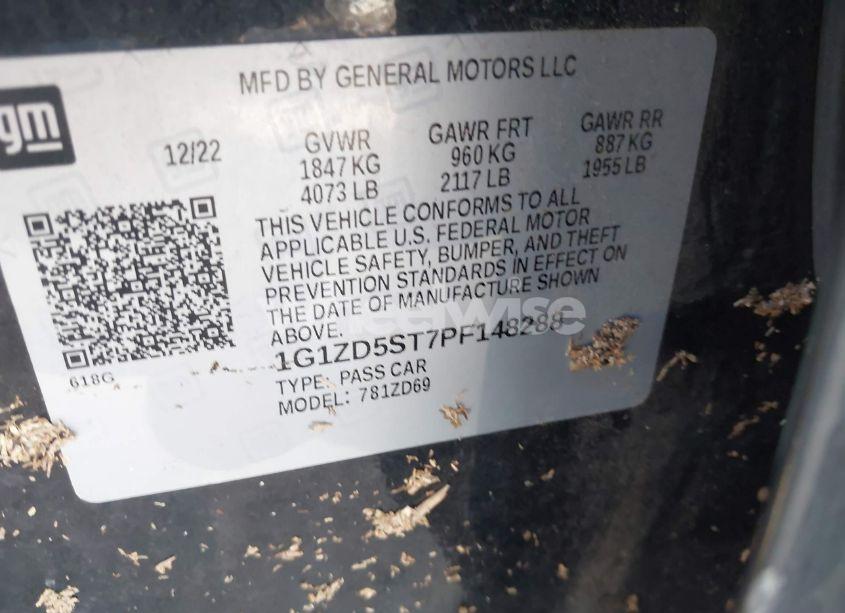 Photo 9 of 2023 Chevrolet Malibu FWD 1LT (VIN 1G1ZD5ST7PF148288)