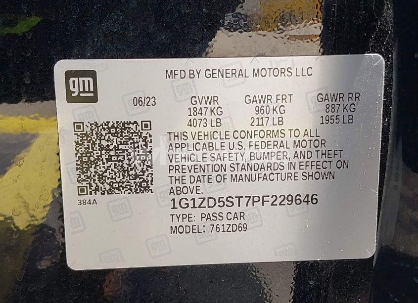 Photo 9 of 2023 Chevrolet Malibu FWD 1LT (VIN 1G1ZD5ST7PF229646)