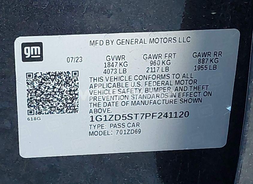 Photo 9 of 2023 Chevrolet Malibu FWD 1LT (VIN 1G1ZD5ST7PF241120)
