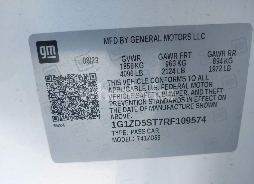 Photo 9 of 2024 Chevrolet Malibu FWD 1LT (VIN 1G1ZD5ST7RF109574)