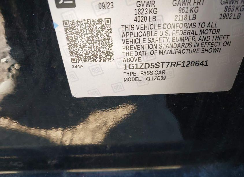 Photo 9 of 2024 Chevrolet Malibu FWD 1LT (VIN 1G1ZD5ST7RF120641)