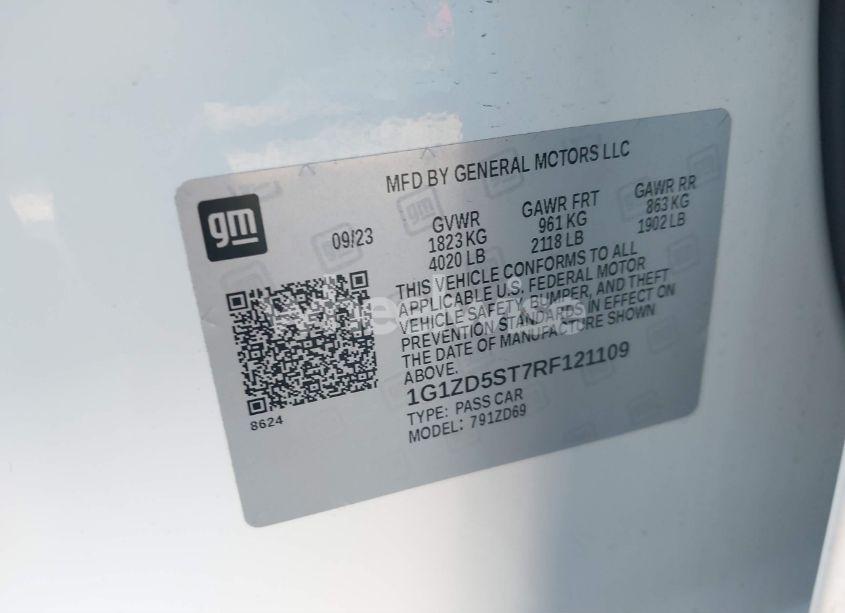 Photo 9 of 2024 Chevrolet Malibu FWD 1LT (VIN 1G1ZD5ST7RF121109)