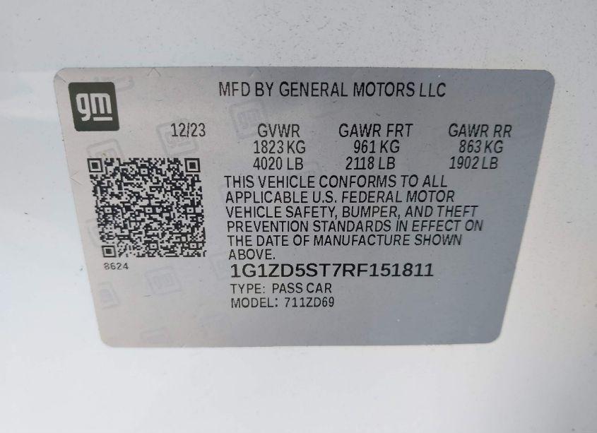 Photo 9 of 2024 Chevrolet Malibu FWD 1LT (VIN 1G1ZD5ST7RF151811)