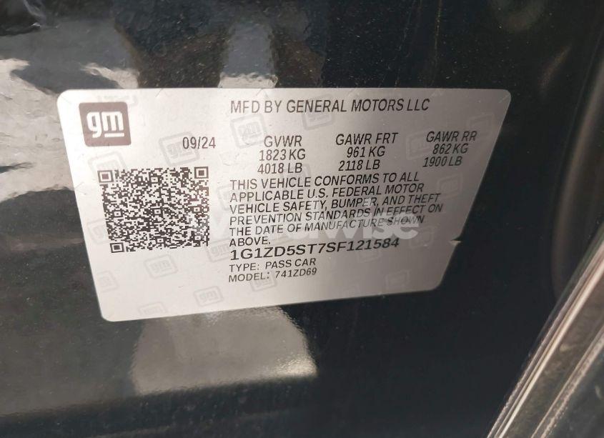 Photo 9 of 2025 Chevrolet Malibu FWD 1LT (VIN 1G1ZD5ST7SF121584)