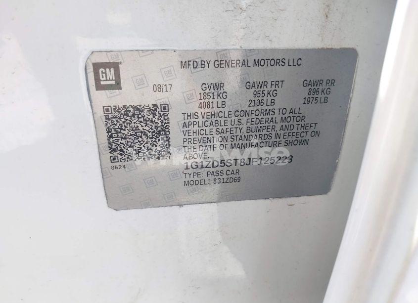 Photo 9 of 2018 Chevrolet Malibu LT (VIN 1G1ZD5ST8JF125223)