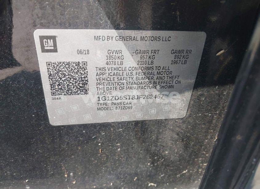 Photo 9 of 2018 Chevrolet Malibu LT (VIN 1G1ZD5ST8JF262467)