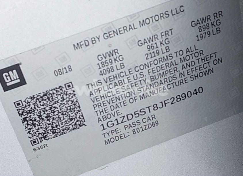 Photo 9 of 2018 Chevrolet Malibu LT (VIN 1G1ZD5ST8JF289040)