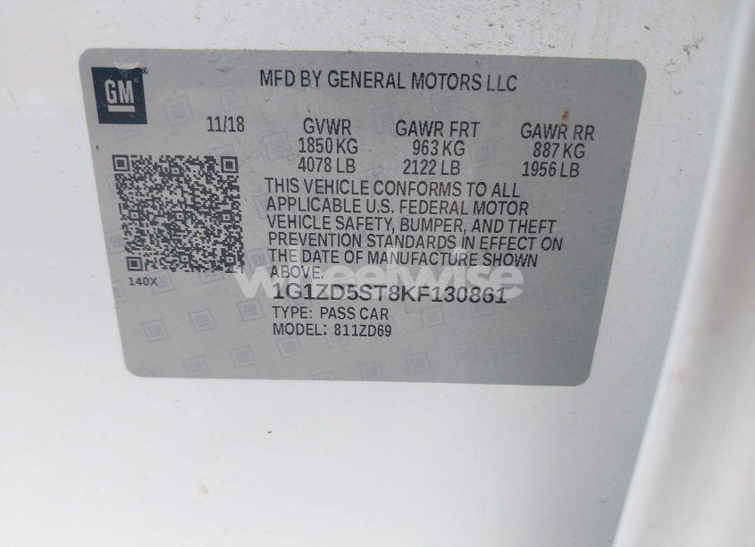 Photo 9 of 2019 Chevrolet Malibu LT (VIN 1G1ZD5ST8KF130861)