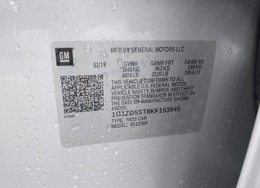 Photo 9 of 2019 Chevrolet Malibu LT (VIN 1G1ZD5ST8KF153945)