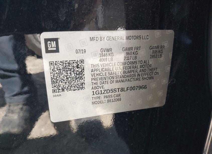 Photo 9 of 2020 Chevrolet Malibu FWD LT (VIN 1G1ZD5ST8LF007966)