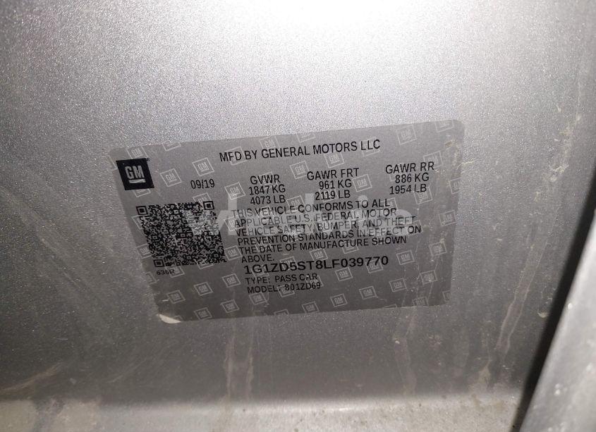 Photo 9 of 2020 Chevrolet Malibu FWD LT (VIN 1G1ZD5ST8LF039770)