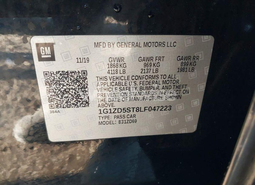 Photo 9 of 2020 Chevrolet Malibu FWD LT (VIN 1G1ZD5ST8LF047223)