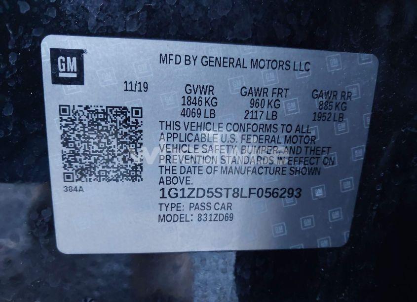 Photo 9 of 2020 Chevrolet Malibu FWD LT (VIN 1G1ZD5ST8LF056293)