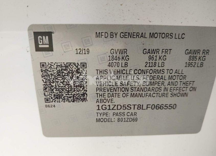 Photo 9 of 2020 Chevrolet Malibu FWD LT (VIN 1G1ZD5ST8LF066550)