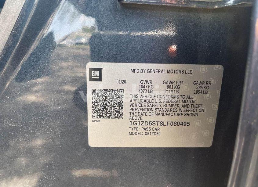 Photo 9 of 2020 Chevrolet Malibu LT (VIN 1G1ZD5ST8LF080495)