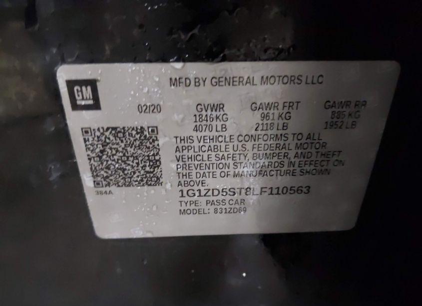 Photo 9 of 2020 Chevrolet Malibu FWD LT (VIN 1G1ZD5ST8LF110563)