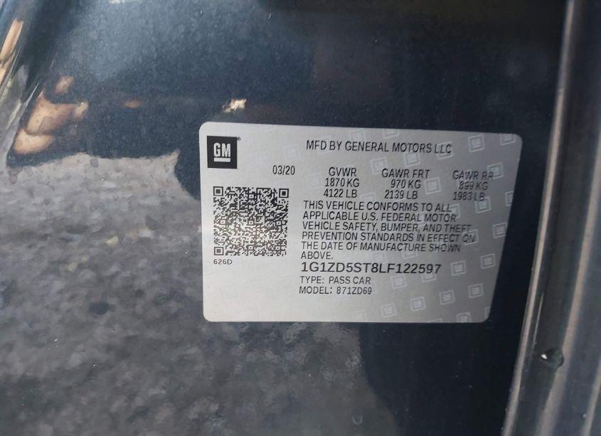 Photo 9 of 2020 Chevrolet Malibu FWD LT (VIN 1G1ZD5ST8LF122597)