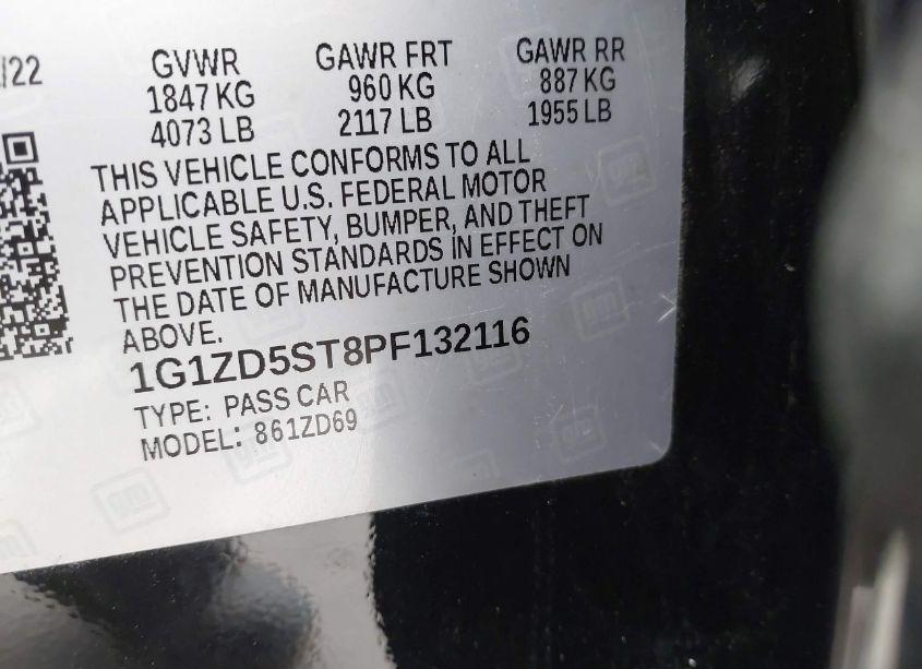 Photo 9 of 2023 Chevrolet Malibu FWD 1LT (VIN 1G1ZD5ST8PF132116)