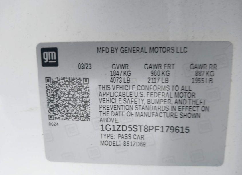Photo 9 of 2023 Chevrolet Malibu FWD 1LT (VIN 1G1ZD5ST8PF179615)