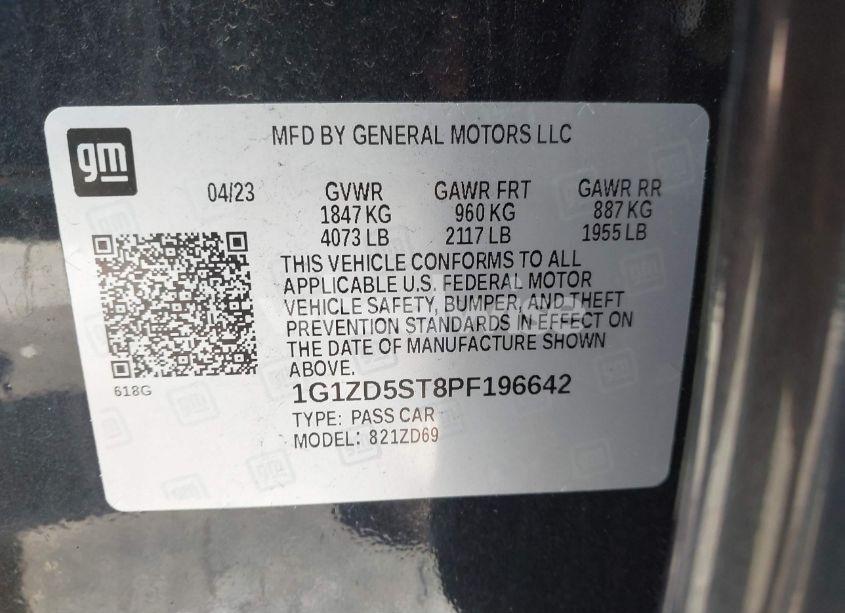 Photo 9 of 2023 Chevrolet Malibu FWD 1LT (VIN 1G1ZD5ST8PF196642)