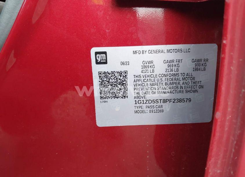 Photo 9 of 2023 Chevrolet Malibu FWD 1LT (VIN 1G1ZD5ST8PF238579)