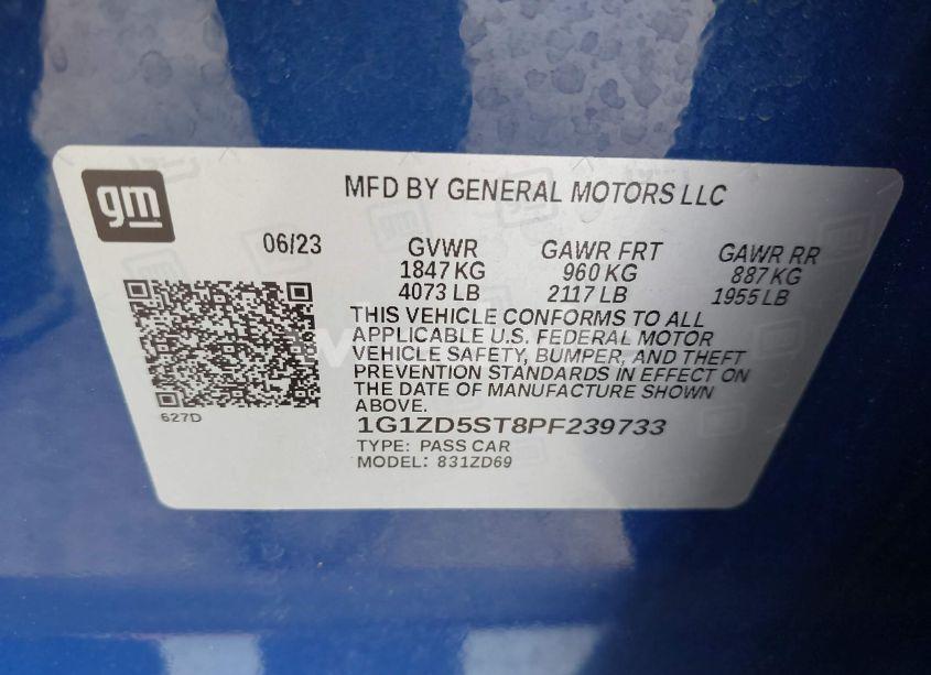 Photo 9 of 2023 Chevrolet Malibu FWD 1LT (VIN 1G1ZD5ST8PF239733)