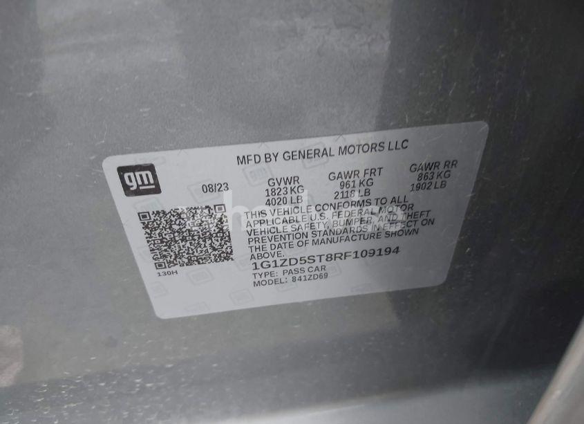 Photo 9 of 2024 Chevrolet Malibu FWD 1LT (VIN 1G1ZD5ST8RF109194)