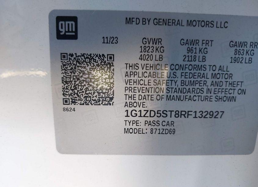 Photo 9 of 2024 Chevrolet Malibu FWD 1LT (VIN 1G1ZD5ST8RF132927)