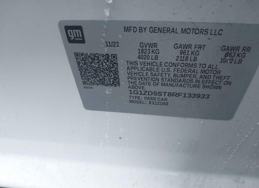 Photo 9 of 2024 Chevrolet Malibu FWD 1LT (VIN 1G1ZD5ST8RF133933)