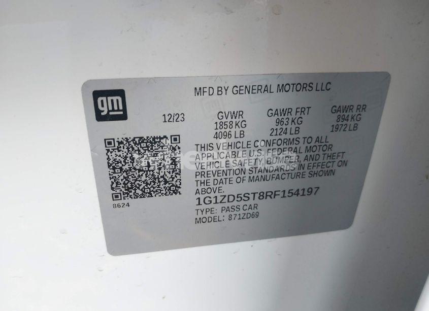 Photo 9 of 2024 Chevrolet Malibu FWD 1LT (VIN 1G1ZD5ST8RF154197)