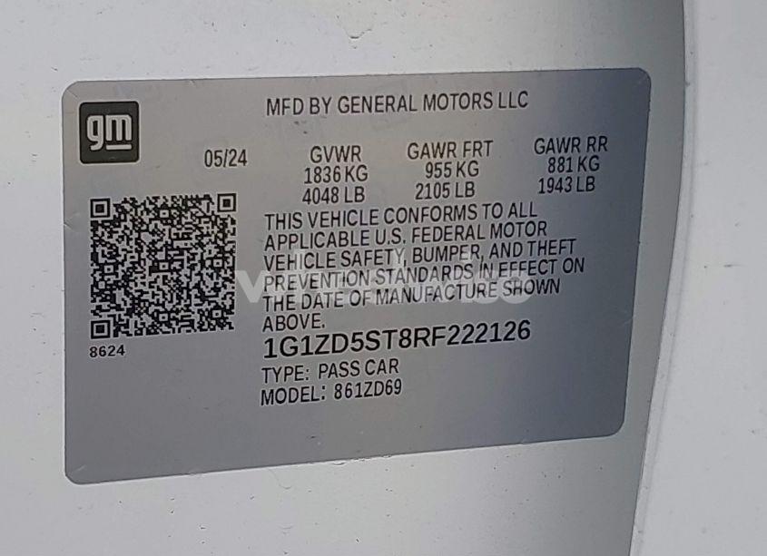 Photo 9 of 2024 Chevrolet Malibu FWD 1LT (VIN 1G1ZD5ST8RF222126)