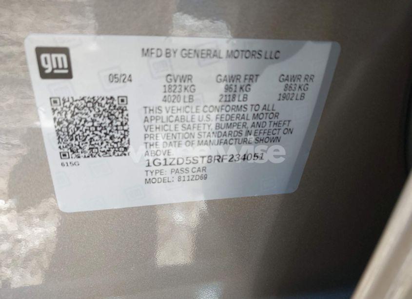 Photo 9 of 2024 Chevrolet Malibu FWD 1LT (VIN 1G1ZD5ST8RF234051)