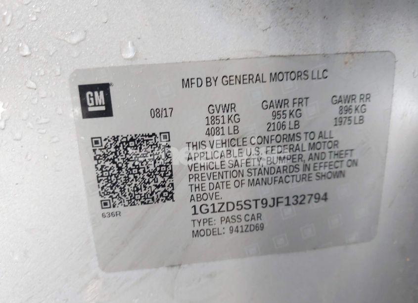 Photo 9 of 2018 Chevrolet Malibu LT (VIN 1G1ZD5ST9JF132794)