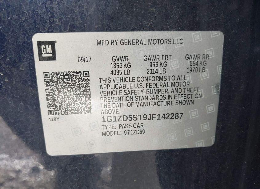 Photo 9 of 2018 Chevrolet Malibu LT (VIN 1G1ZD5ST9JF142287)