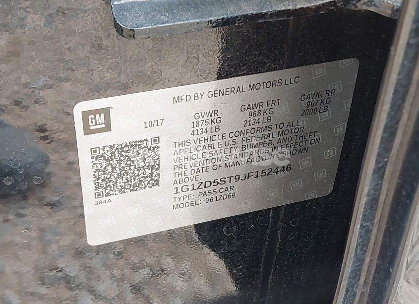 Photo 9 of 2018 Chevrolet Malibu LT (VIN 1G1ZD5ST9JF152446)