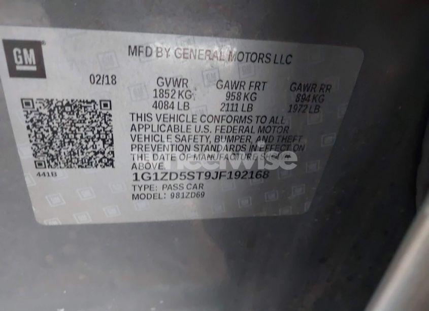 Photo 9 of 2018 Chevrolet Malibu LT (VIN 1G1ZD5ST9JF192168)