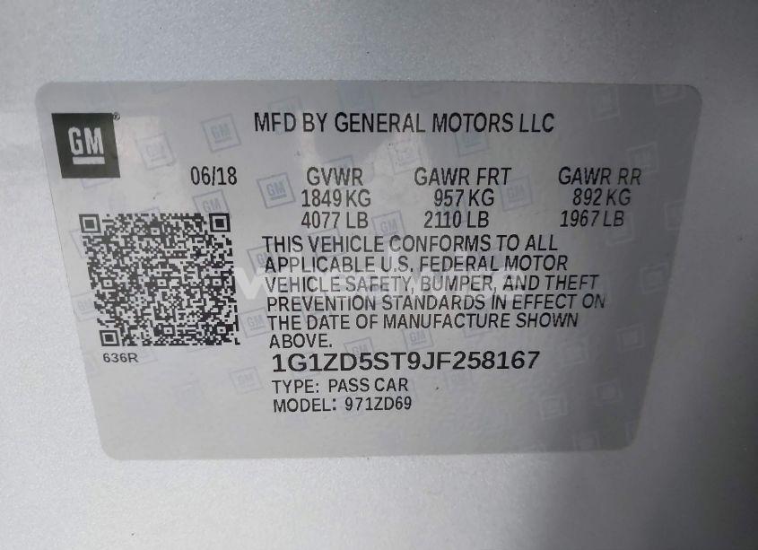 Photo 9 of 2018 Chevrolet Malibu LT (VIN 1G1ZD5ST9JF258167)