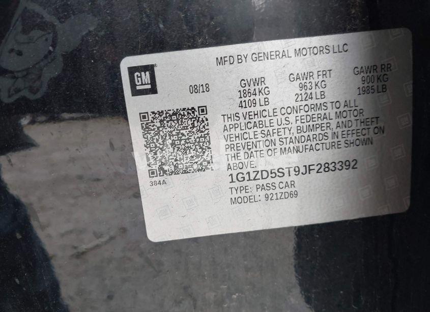 Photo 9 of 2018 Chevrolet Malibu LT (VIN 1G1ZD5ST9JF283392)