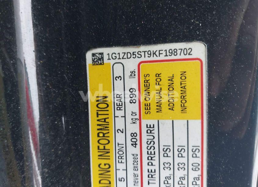 Photo 9 of 2019 Chevrolet Malibu LT (VIN 1G1ZD5ST9KF198702)
