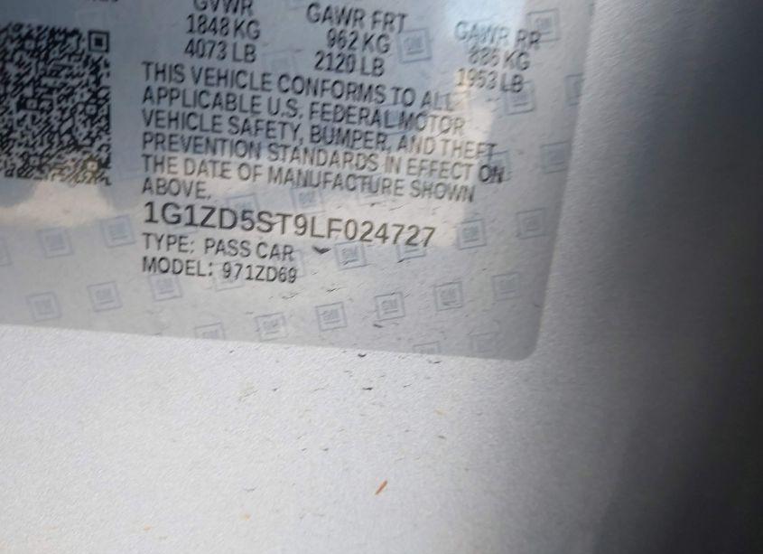 Photo 9 of 2020 Chevrolet Malibu FWD LT (VIN 1G1ZD5ST9LF024727)