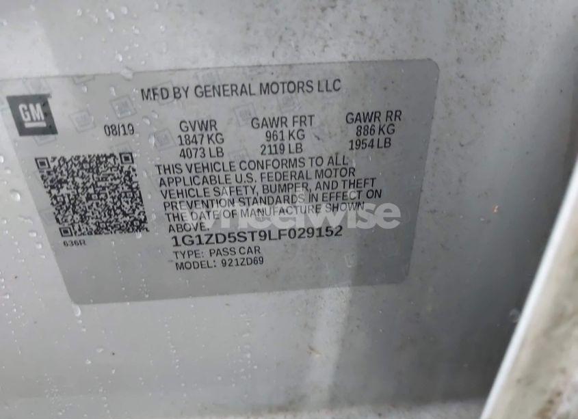 Photo 9 of 2020 Chevrolet Malibu FWD LT (VIN 1G1ZD5ST9LF029152)