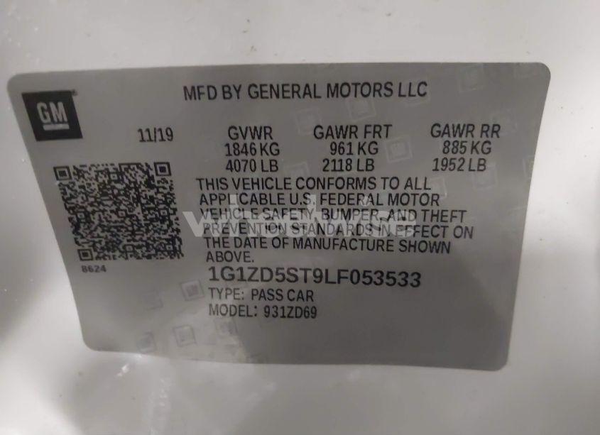 Photo 9 of 2020 Chevrolet Malibu FWD LT (VIN 1G1ZD5ST9LF053533)