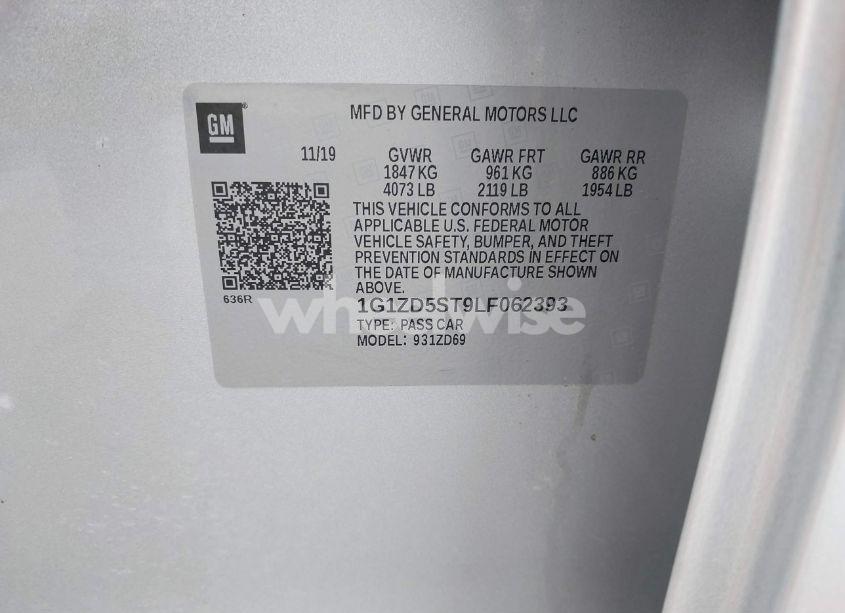 Photo 9 of 2020 Chevrolet Malibu FWD LT (VIN 1G1ZD5ST9LF062393)