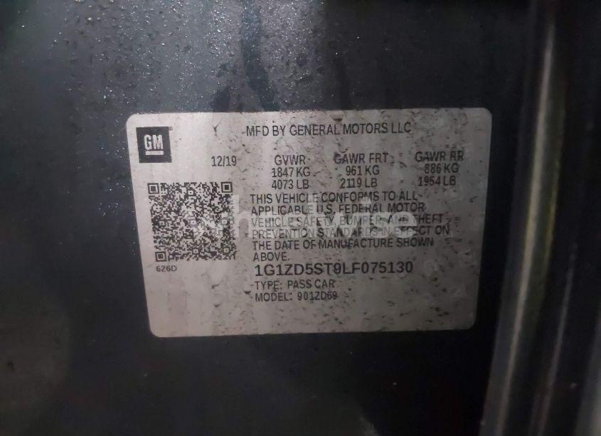 Photo 9 of 2020 Chevrolet Malibu FWD LT (VIN 1G1ZD5ST9LF075130)