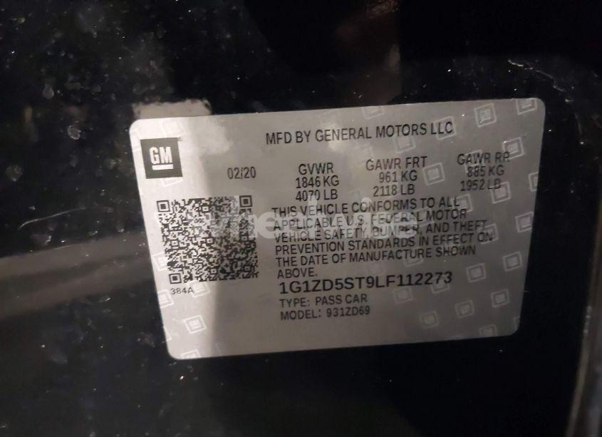 Photo 9 of 2020 Chevrolet Malibu FWD LT (VIN 1G1ZD5ST9LF112273)