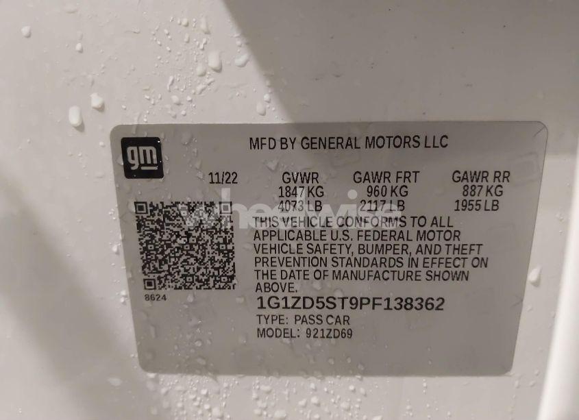 Photo 9 of 2023 Chevrolet Malibu FWD 1LT (VIN 1G1ZD5ST9PF138362)