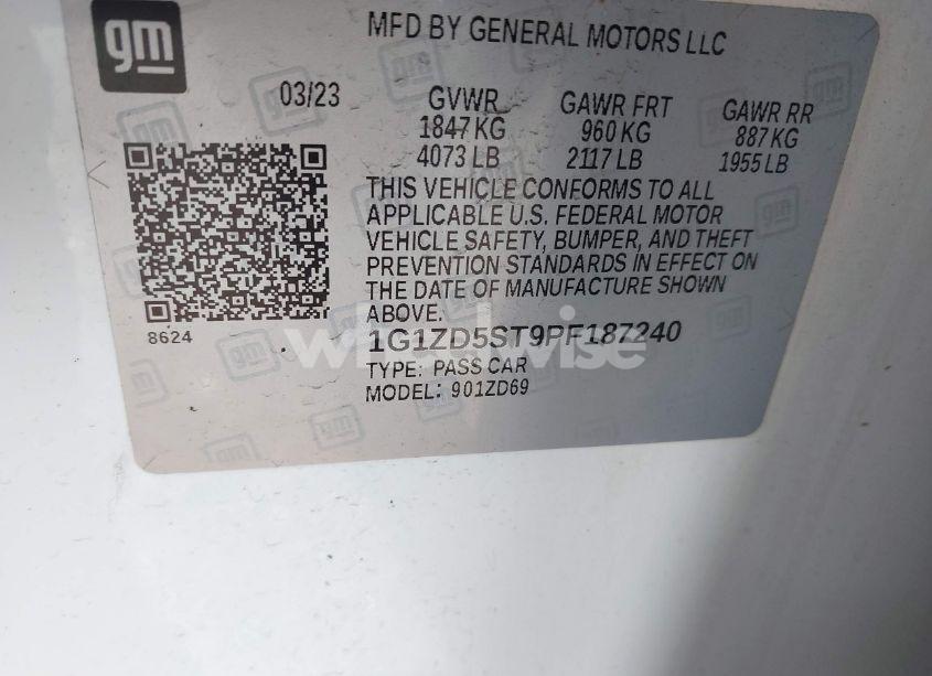 Photo 9 of 2023 Chevrolet Malibu FWD 1LT (VIN 1G1ZD5ST9PF187240)